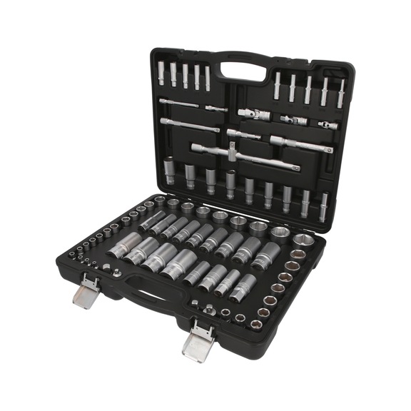KS TOOLS 1/4 inch, 3/8 inch, 1/2 inch socket wrench set, 82 pieces, imperial sizes - Socket wrench (set)