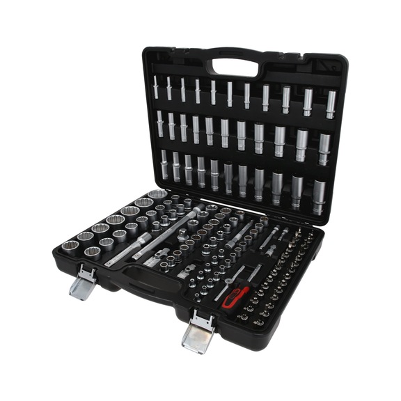 1/4 inch, 3/8 inch, 1/2 inch socket wrench set, 133 pieces - Socket wrench (set)