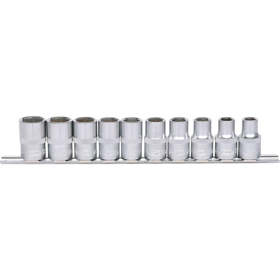 1/2 inch hex socket set, 10-piece 10-19 mm - Socket wrench (set)