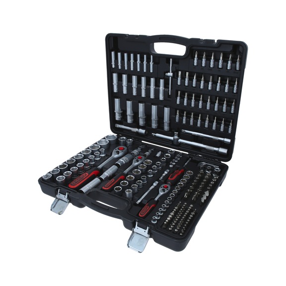1/4 inch, 3/8 inch, 1/2 inch socket wrench set, 195 pieces - Socket wrench (set)