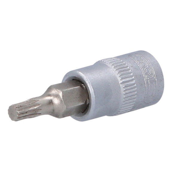 1/4 inch bit socket XZN, M4 on hanger - 1/4 inch bit socket XZN