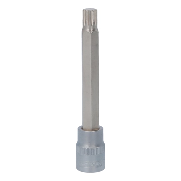 3/8 inch bit socket XZN, M9, 100 mm - 3/8 inch bit socket XZN