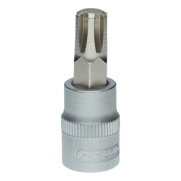 KS TOOLS 3/8 inch bit socket for RIBE screws, M10, length 48 mm - 3/8 inch bit socket for RIBE screws