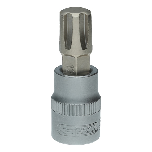 3/8 inch bit socket for RIBE screws, M12, length 48 mm - 3/8 inch bit socket for RIBE screws