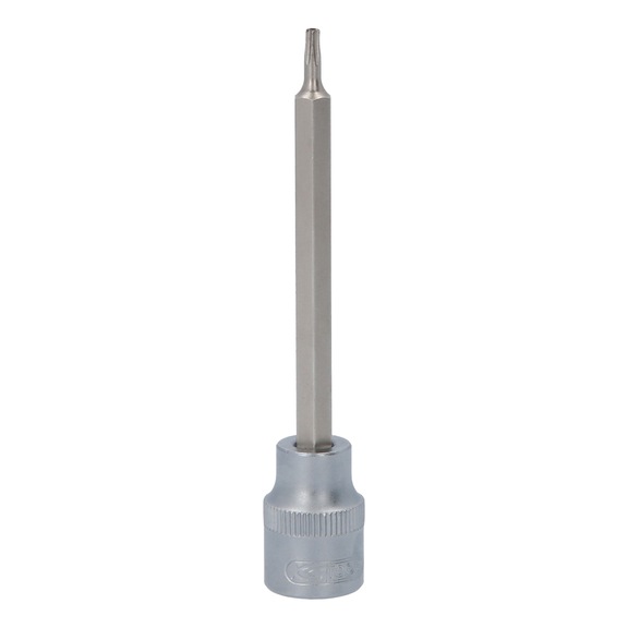 3/8 inch TX socket with front hole, long, TB10 - 3/8 inch Torx bit socket