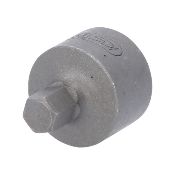 3/8 inch hex socket bit, short, 7 mm - 3/8 inch hex socket bit