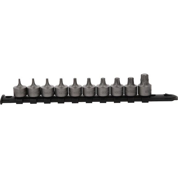 KS TOOLS 3/8 inch TX bit socket set, short, 10-piece T10-T55 - Bit sockets