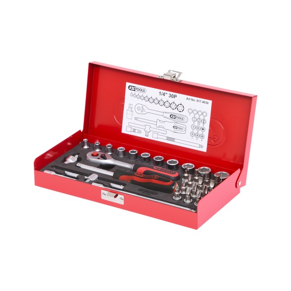 KS TOOLS 1/4 inch socket wrench set, 30-piece - Socket wrench (set)
