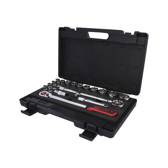 1/2 inch CHROMEplus socket wrench set, 22-piece - CHROMEplus socket wrench (set)