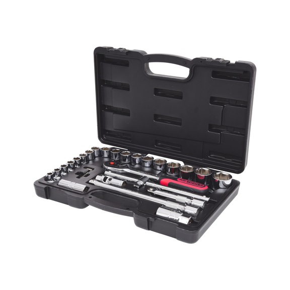 1/2 inch CHROMEplus socket wrench set, 28-piece - CHROMEplus socket wrench (set)