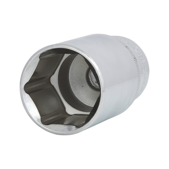KS TOOLS 1/2 inch CHROMEplus hex socket, long, 32 mm - 1/2 inch CHROMEplus hex socket