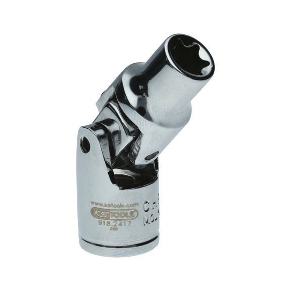 1/4 inch TX-E socket with joint, E8 - 1/4 inch Torx E-Plus socket