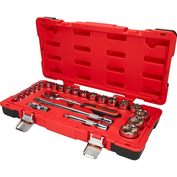 1/2 inch CHROMEplus socket wrench set, 24-piece - CHROMEplus socket wrench (set)