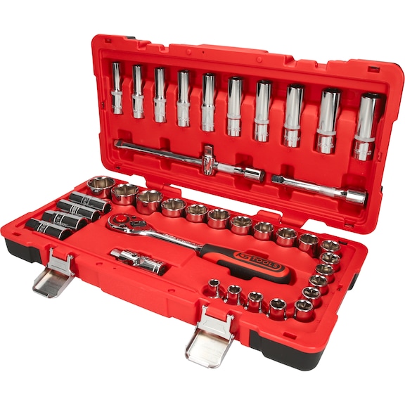 1/2 inch CHROMEplus socket wrench set, 39-piece - CHROMEplus socket wrench (set)