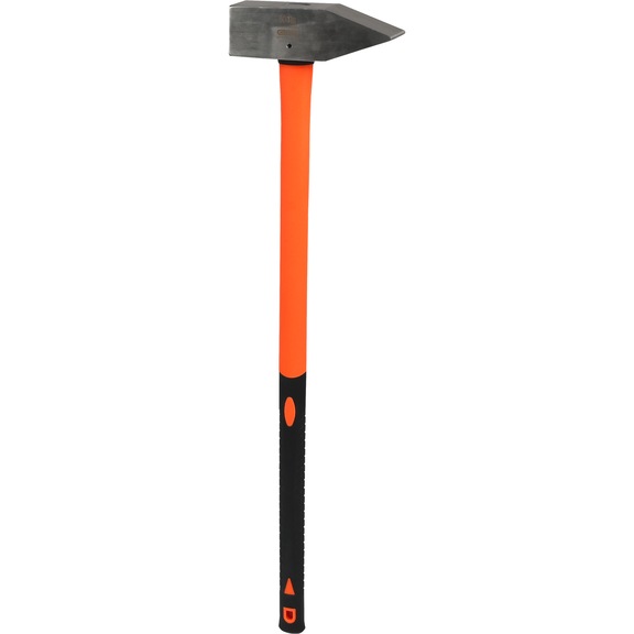 KS TOOLS STAINLESS STEEL engineer's hammer with fibreglass handle, 5000 g - STAINLESS STEEL locksmith's hammer