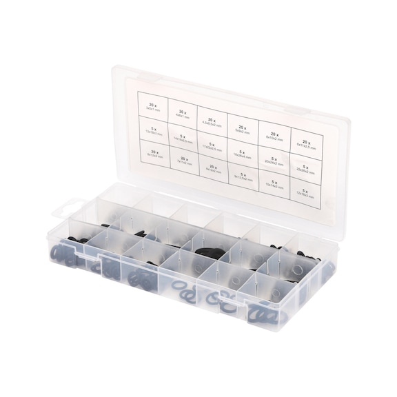 Assortment of O-rings, inner diameter: 3-22 mm, 225 pieces - O-ring