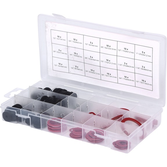 Assortment of sealing rings for sanitary applications, 141 pieces - O-rings/sealing rings