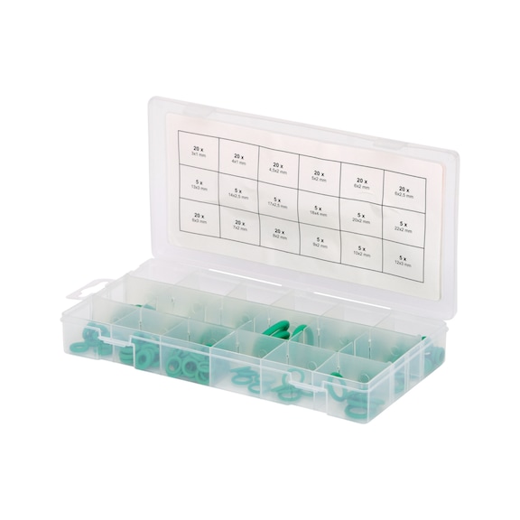 Assortment of O-rings, HNBR, inner diameter: 3-22 mm, 225 pieces - O-ring