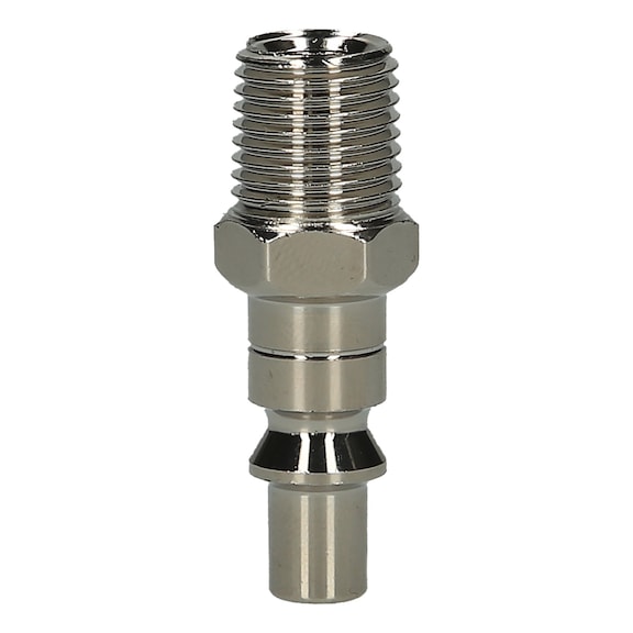 Metal plug nipple, 1/4 inch AG, 44 mm - Plug nipple (compressed air tool accessory)