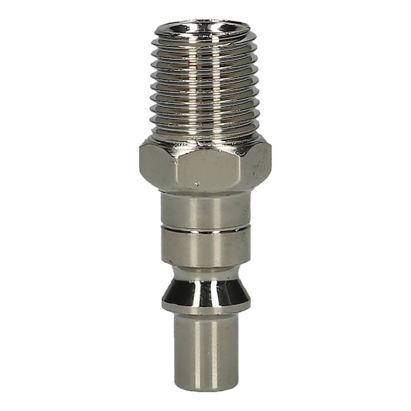 Metal plug nipple, 1/4 inch AG, 45 mm - Plug nipple (compressed air tool accessory)