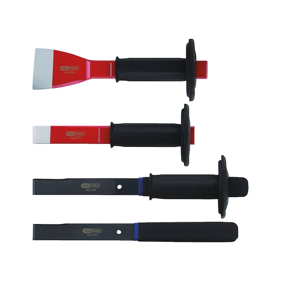 Bodywork slotted chisel set, 4-piece - Slotted chisel