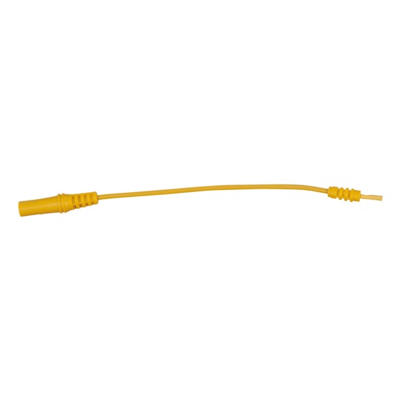 KS TOOLS 4,0 mm Eingangsbuchse auf 0,8 mm Pr&uuml;fadapterbuchse flach (gelb) - Multimeter-Zubeh&ouml;r