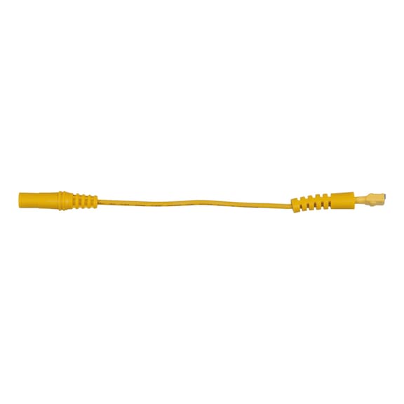 4.0 mm input socket to 5.0 mm test adapter socket, flat (yellow) - Multimeter accessories