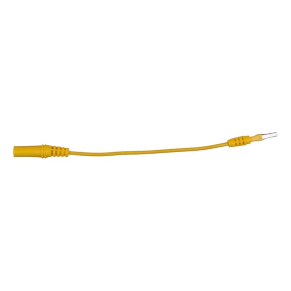 4.0 mm input socket to 3.0 mm test adapter plug, flat (yellow) - Multimeter accessories