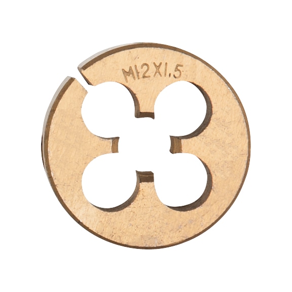 HSS TIN cutting die, M12x1.50 - HSS TiN cutting die