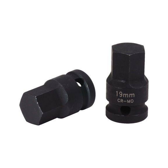 1/2 inch power bit socket, hexagon socket, 17 mm - 1/2 inch power bit socket