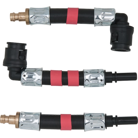 3-piece adapter set SAE 8 x 20 mm (red) - Adapter (standard part, toolmaking)