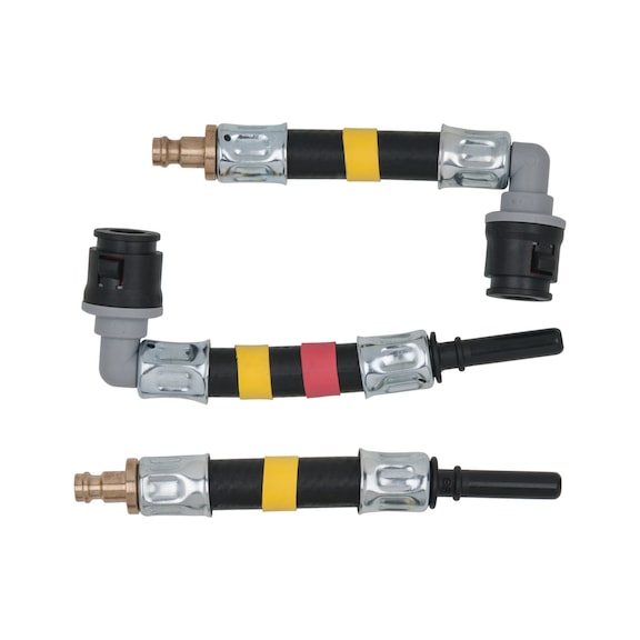 Adapter set, 3-piece, SAE 8 x 30 mm (yellow) - Adapter (standard part, toolmaking)