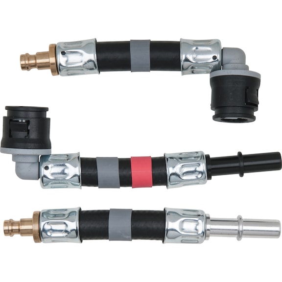 Adapter set, 3-piece, SAE 9.5 x 20 mm (grey) - Adapter (standard part, toolmaking)