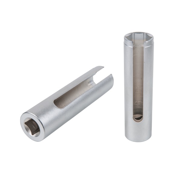 KS TOOLS 1/2 inch lambda sensor socket for Ford 22.0 mm, long - Additional socket wrench insert (hexagonal)