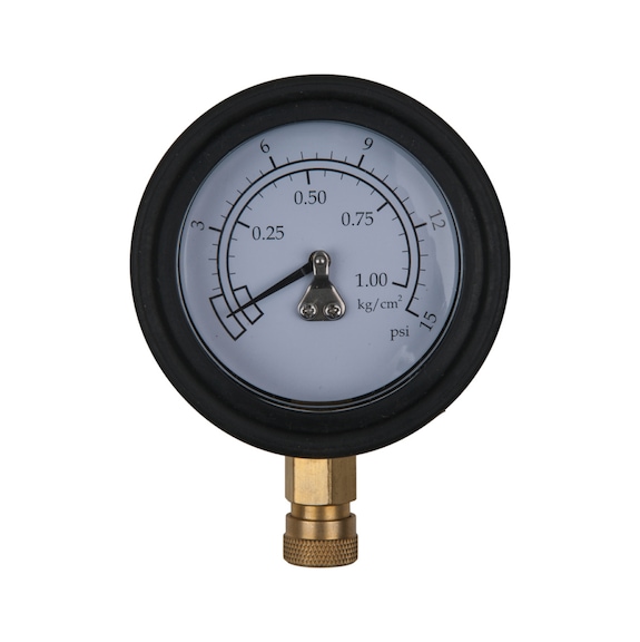 Pressure gauge D: 75.0 mm, 0 - 1 bar with 1/4 inch quick coupling - Contact pressure gauge