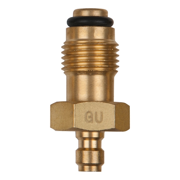 Adapter piece M16x1.5 external thread and 1/4 inch hose connection with sealing ring - Adapter (standard part, toolmaking)