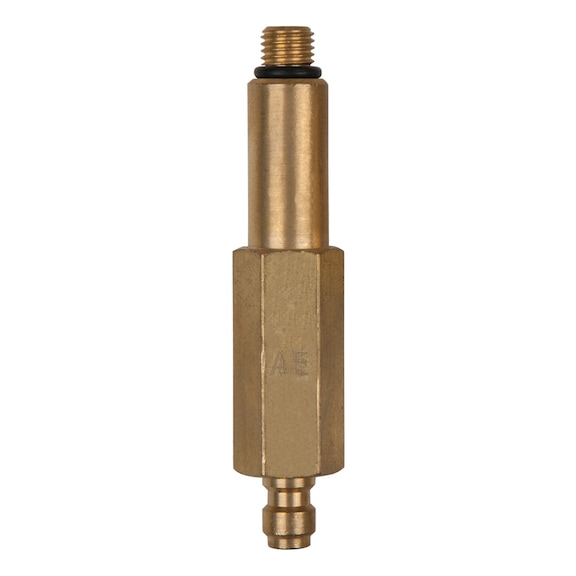 Adapter piece M8x1.0 external thread and 1/4 inch hose connection with sealing ring - Adapter (standard part, toolmaking)