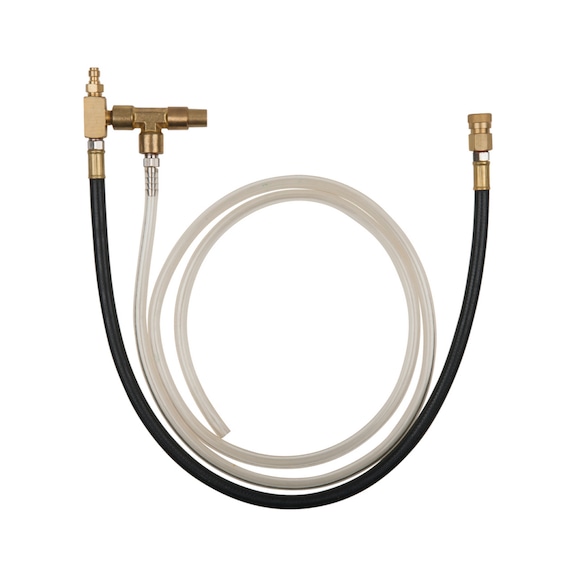 Pressure gauge connection hose with 1/4 inch hose connection with valve - Hoses