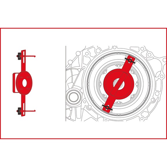 DCT clutch tool set for Ford / Volvo, 6-piece - Clutch (motor vehicles, other)