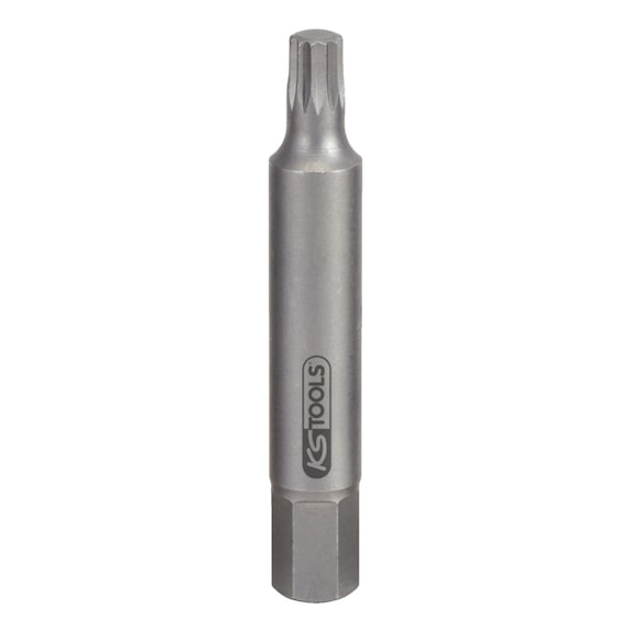 KS TOOLS 10 mm special multi-tooth bit, M8, 75 mm - Additional bit socket
