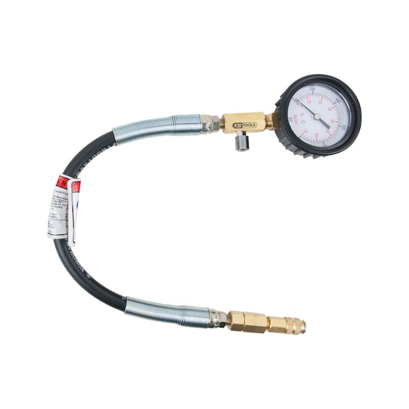 Pressure gauge with hose, 0-1000 psi, D: 70 mm - Fuel system (automotive, assembly, other)