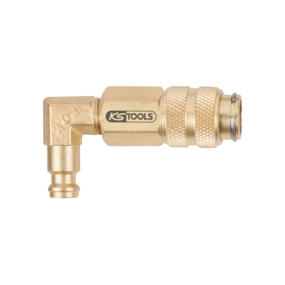 Angle piece - Fuel system (automotive, assembly, other)