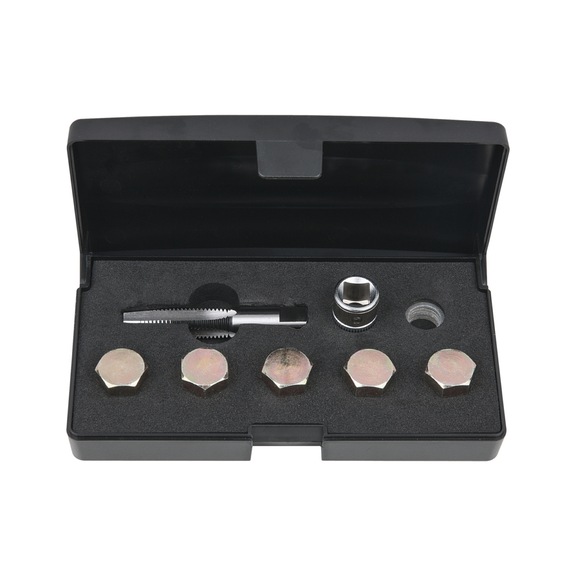 KS TOOLS Oil drain plug thread repair kit, 12-piece M12 x 1.5 - Special automotive tools Thread repair
