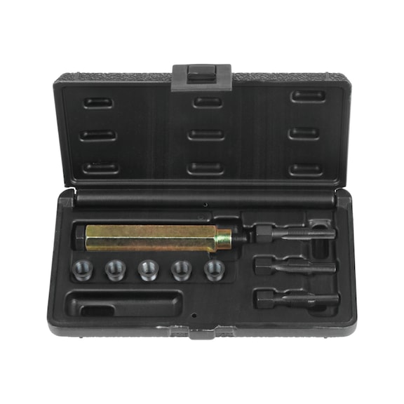 THREADfix repair kit M9x1 for glow plugs, 9 pieces - Thread cutting tool assortment