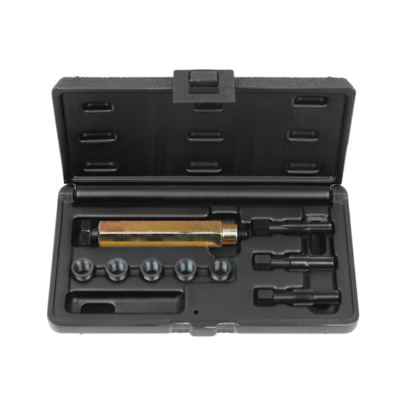 THREADfix repair kit M10x1.25 for glow plugs, 9-piece - Thread cutting tool assortment