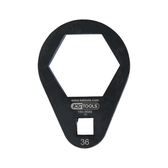 3/8 inch socket ring spanner, extra flat, 36 mm - Socket ring spanner