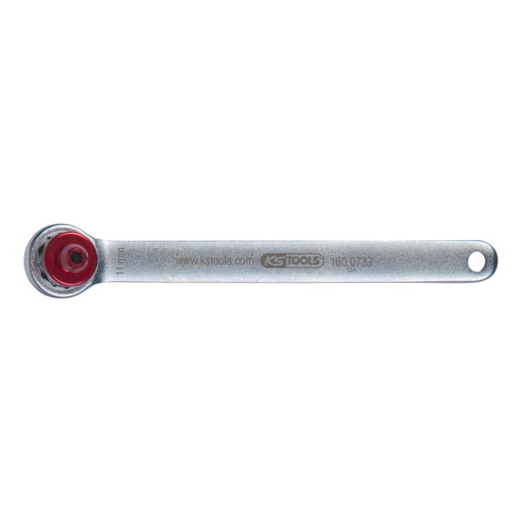 KS TOOLS Brake bleeding key, extra short, 11 mm, red - Brake bleed wrench