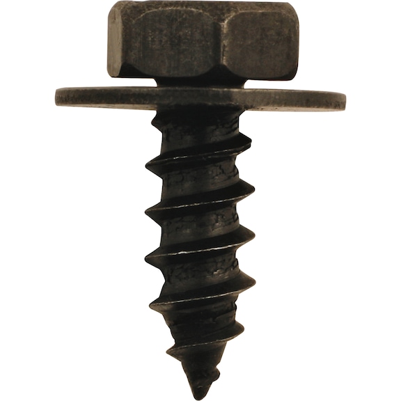 Metal screw/washer, black universal, pack of 50 - Additional mounting clips