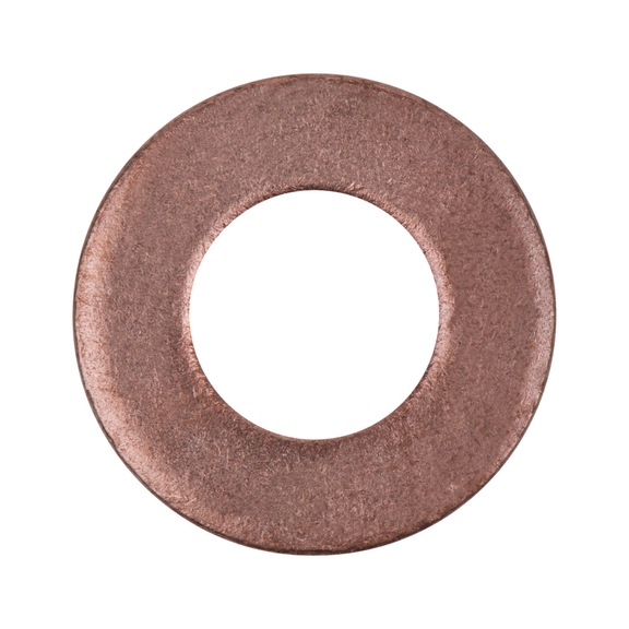 Sealing ring, copper, outer diameter: 21 mm, inner diameter: 17 mm, pack of 25 - Seal (other)