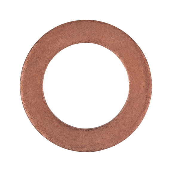 Sealing ring, copper, outer diameter: 24 mm, inner diameter: 15 mm, pack of 1 - Seal (other)